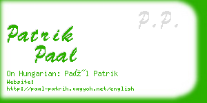 patrik paal business card